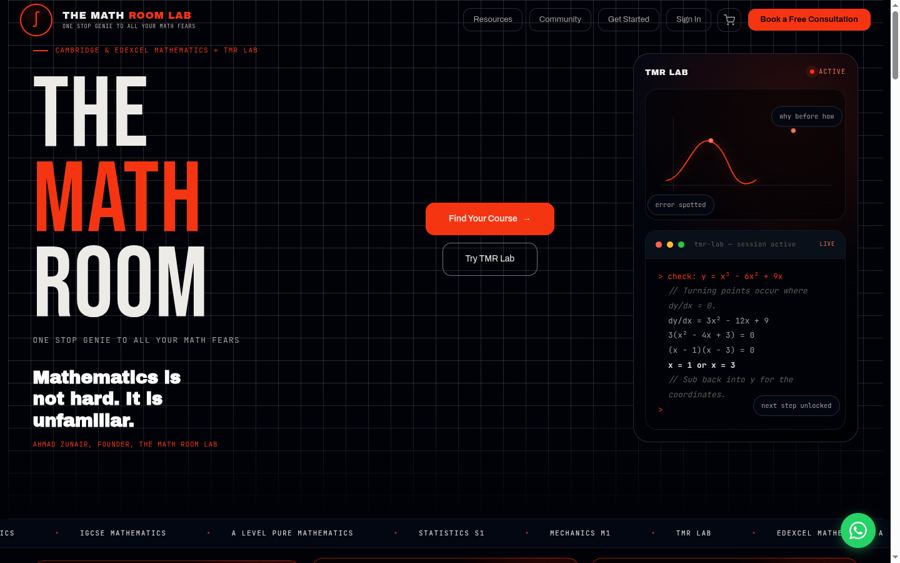 The Math Room Lab homepage